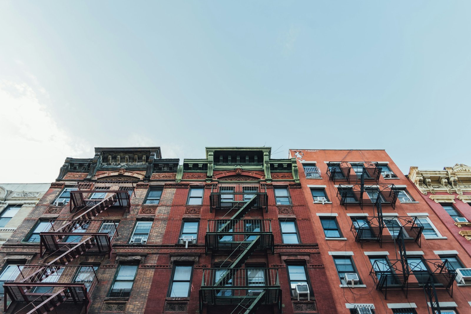Brick apartment buildings